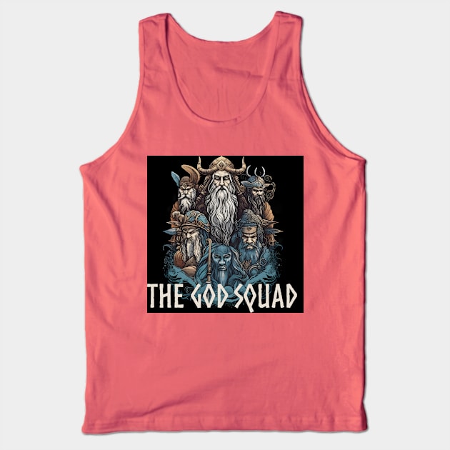 The God Squad Norse Mythology Asgardians Tank Top by Grassroots Green